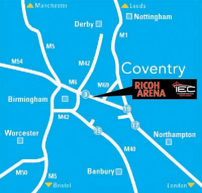 Ricoh Arena Map